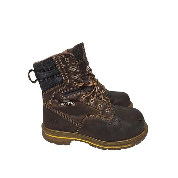 DAKOTA Men's 8517 Quad Comfort 8 Inch Steel Toe Composite Plate Work Boots 10.5W - Picture 2 of 8
